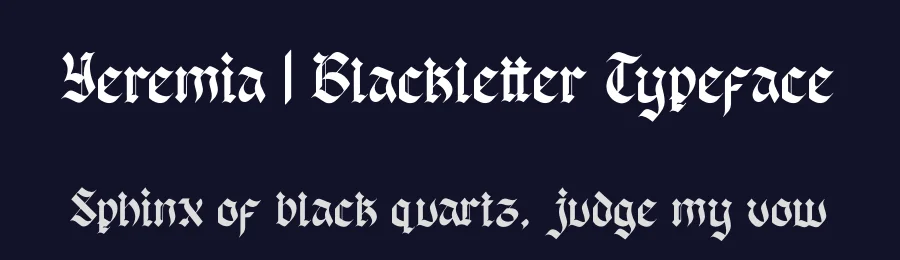 Yeremia | Blackletter Typeface by Denustudios — Blackletter Font — thumbnail 2