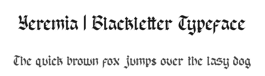 Yeremia | Blackletter Typeface by Denustudios — Blackletter Font