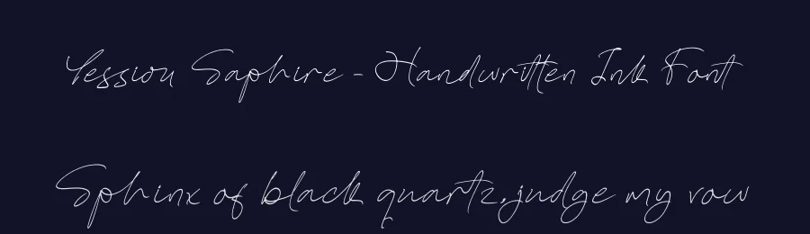Yessiou Saphire – Handwritten Ink Font by stylishtype.co — Script Handwritten Font — thumbnail 2
