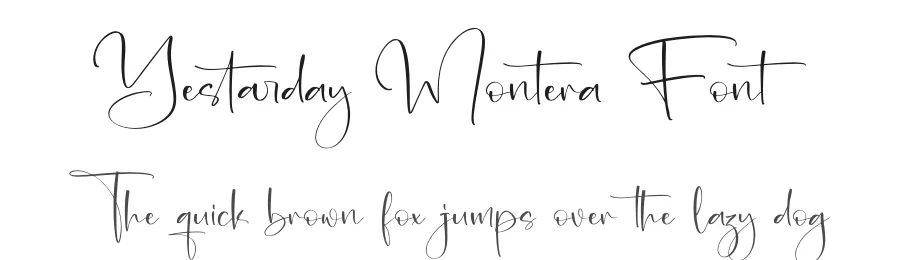 Yestarday Montera Font by letterfabric — Script Handwritten Font