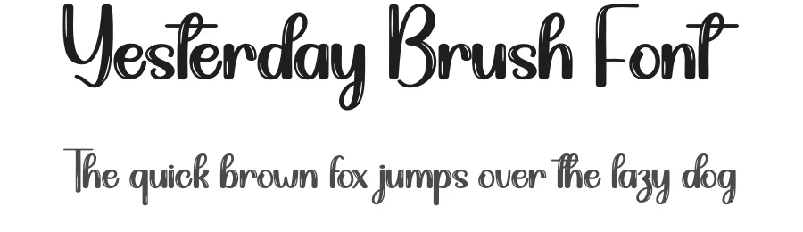 Yesterday Brush Font by creativeletter — Script Handwritten Font