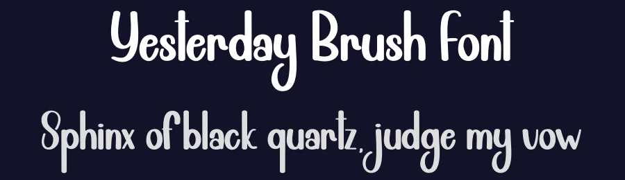 Yesterday Brush Font by andikastudio — Display Font — thumbnail 2