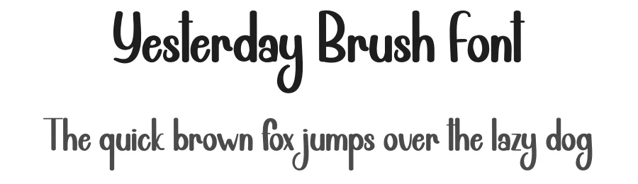 Yesterday Brush Font by andikastudio — Display Font