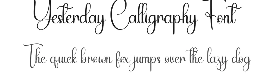 Yesterday Calligraphy Font by andikastudio — Script Handwritten Font