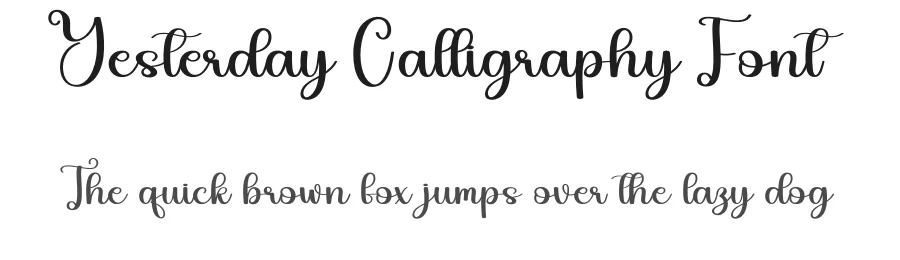 Yesterday Calligraphy Font by andikastudio — Script Handwritten Font