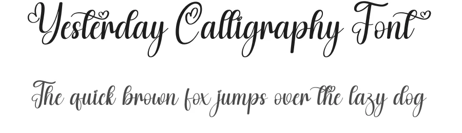 Yesterday Calligraphy Font by creativeletter — Script Handwritten Font