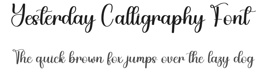 Yesterday Calligraphy Font by andikastudio — Script Handwritten Font