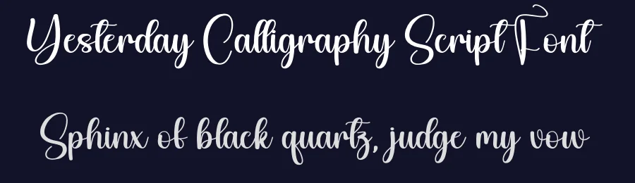 Yesterday Calligraphy Script Font by creativeletter — Script Handwritten Font — thumbnail 2