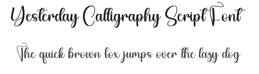 Yesterday Calligraphy Script Font by creativeletter — Script Handwritten Font