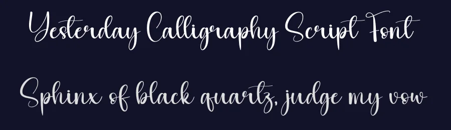Yesterday Calligraphy Script Font by creativeletter — Script Handwritten Font — thumbnail 2
