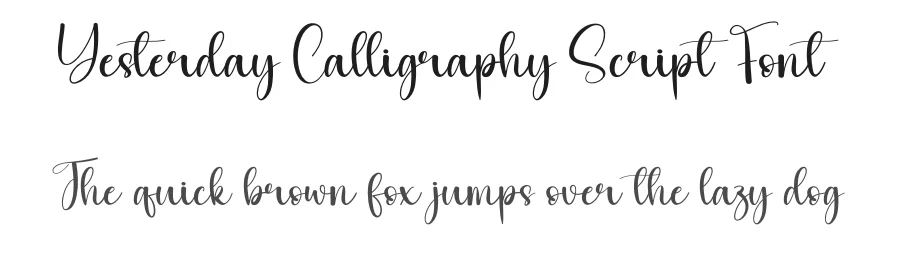 Yesterday Calligraphy Script Font by creativeletter — Script Handwritten Font