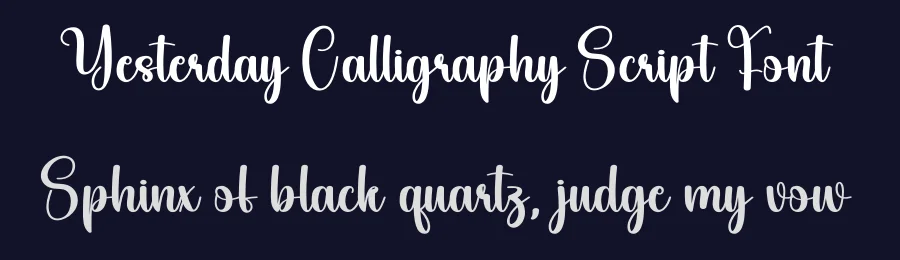 Yesterday Calligraphy Script Font by creativeletter — Script Handwritten Font — thumbnail 2