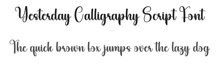 Yesterday Calligraphy Script Font by creativeletter — Script Handwritten Font