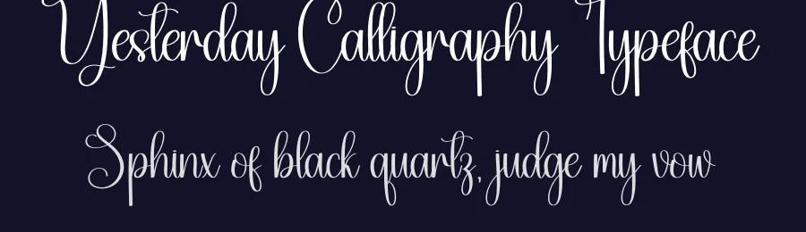 Yesterday Calligraphy Typeface by creativeletter — Script Handwritten Font — thumbnail 2