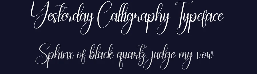 Yesterday Calligraphy Typeface by creativeletter — Script Handwritten Font — thumbnail 2