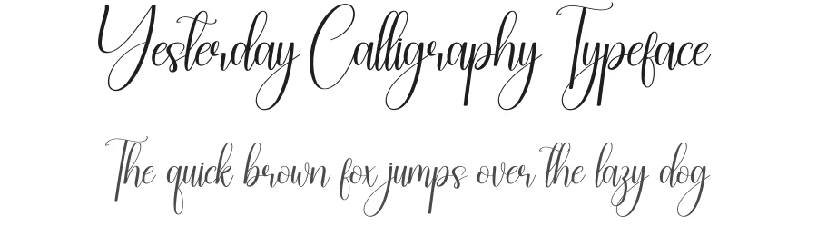 Yesterday Calligraphy Typeface by creativeletter — Script Handwritten Font