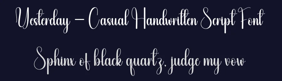 Yesterday – Casual Handwritten Script Font by andikastudio — Script Handwritten Font — thumbnail 2