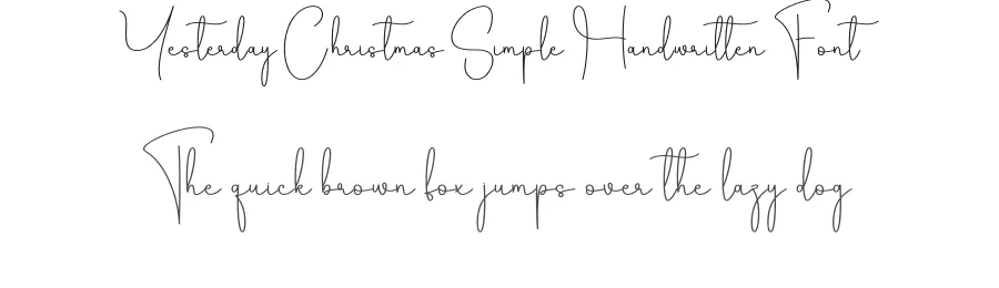 Yesterday Christmas Simple Handwritten Font by creativeletter — Script Handwritten Font