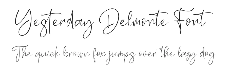 Yesterday Delmonte Font by perspectype — Script Handwritten Font