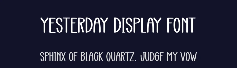 Yesterday Display Font by creativeletter — Display Font — thumbnail 2