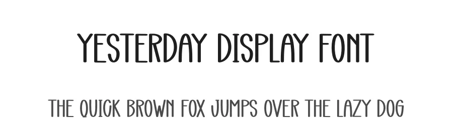 Yesterday Display Font by creativeletter — Display Font