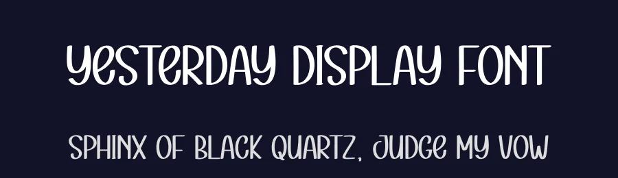 Yesterday Display Font by creativeletter — Display Font — thumbnail 2