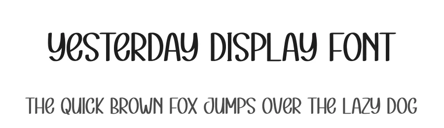 Yesterday Display Font by creativeletter — Display Font