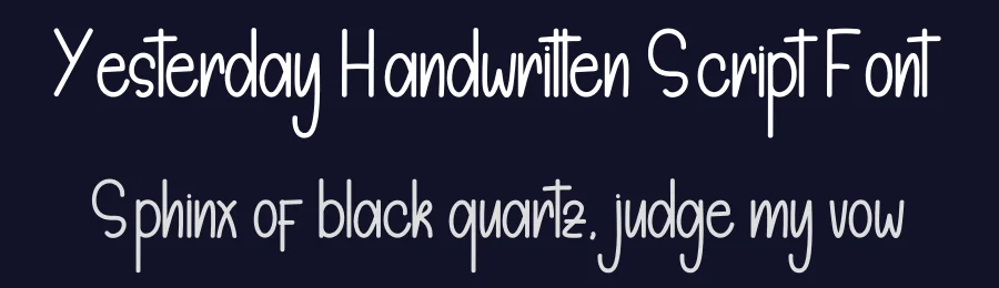Yesterday Handwritten Script Font by freshtypeink — Script Handwritten Font — thumbnail 2