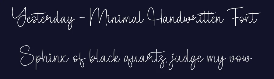 Yesterday – Minimal Handwritten Font by andikastudio — Script Handwritten Font — thumbnail 2