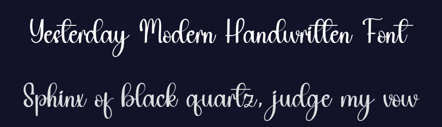 Yesterday Modern Handwritten Font by inermediaSTUDIO — Script Handwritten Font — thumbnail 2