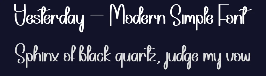 Yesterday – Modern Simple Font by andikastudio — Script Handwritten Font — thumbnail 2
