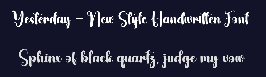 Yesterday – New Style Handwritten Font by creativeletter — Script Handwritten Font — thumbnail 2
