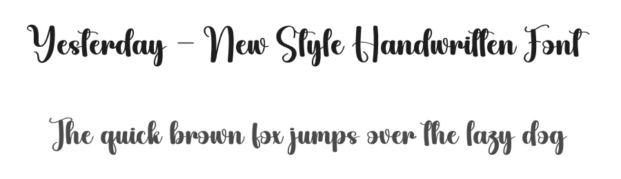 Yesterday – New Style Handwritten Font by creativeletter — Script Handwritten Font