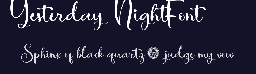Yesterday Night Font by CalligraphyFonts.net — Script Handwritten Font — thumbnail 2