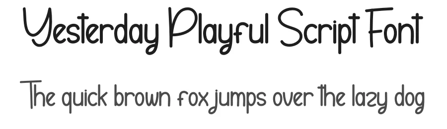 Yesterday Playful Script Font by andikastudio — Script Handwritten Font