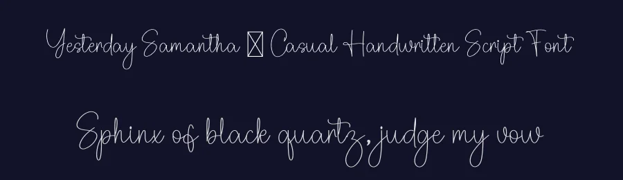 Yesterday Samantha – Casual Handwritten Script Font by freshtypeink — Script Handwritten Font — thumbnail 2