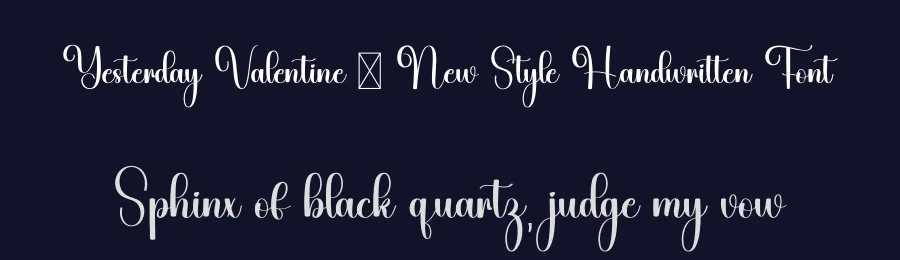 Yesterday Valentine – New Style Handwritten Font by freshtypeink — Script Handwritten Font — thumbnail 2