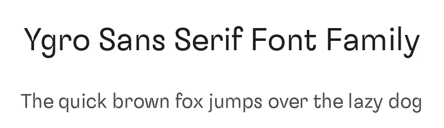 Ygro Sans Serif Font Family by Jan Burchiellaro Falinski — Sans Serif Font