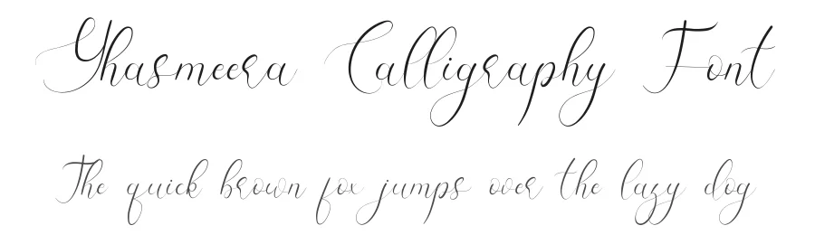 Yhasmeera Calligraphy Font by edricstudio — Script Handwritten Font