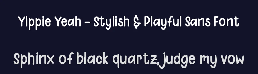 Yippie Yeah – Stylish & Playful Sans Font by Almarkha Type — Decorative Font — thumbnail 2