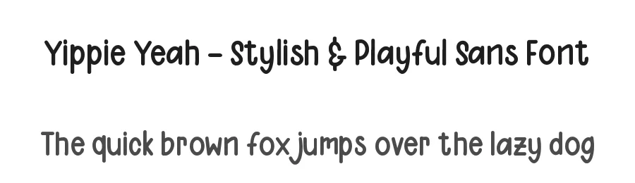 Yippie Yeah – Stylish & Playful Sans Font by Almarkha Type — Decorative Font