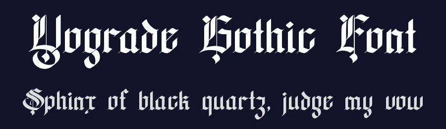 Yograde Gothic Font by rvandtype — Blackletter Font — thumbnail 2