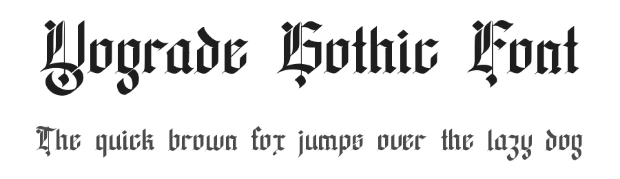 Yograde Gothic Font by rvandtype — Blackletter Font
