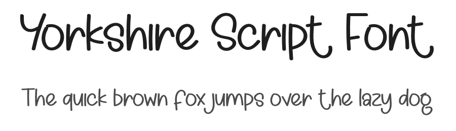 Yorkshire Script Font by creativeletter — Display Font