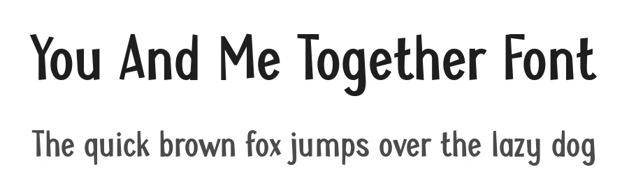 You And Me Together Font by Anto (7NTypes) — Display Font