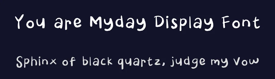 You are Myday Display Font by butiranmesesco — Script Handwritten Font — thumbnail 2