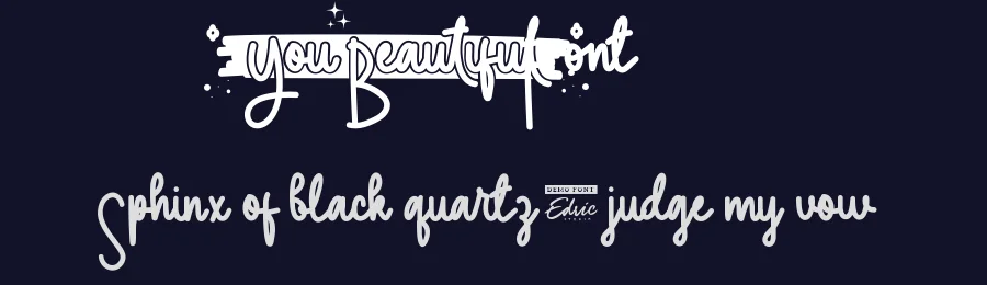 You Beautiful Font by edricstudio — Script Handwritten Font — thumbnail 2