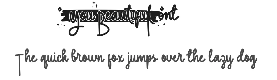 You Beautiful Font by edricstudio — Script Handwritten Font