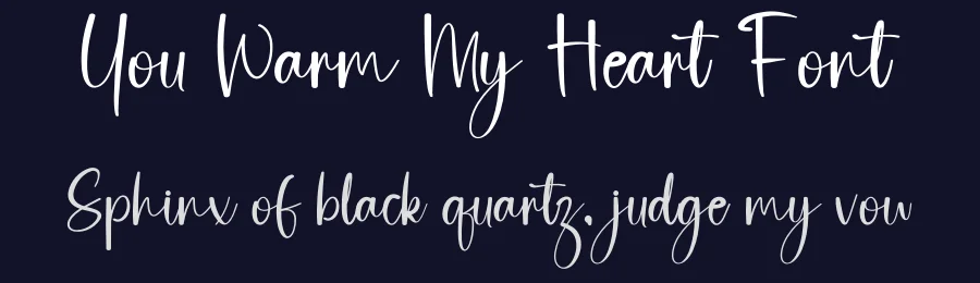 You Warm My Heart Font by freshtypeink — Script Handwritten Font — thumbnail 2