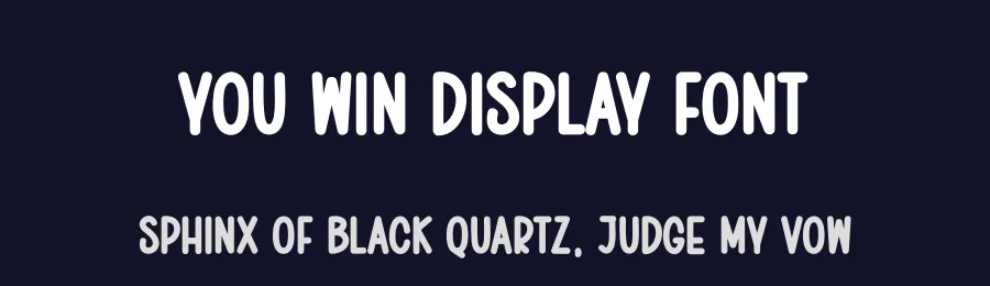 You Win Display Font by Wati Studio — Display Font — thumbnail 2